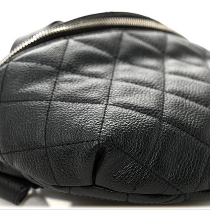 Chanel Grained Calfskin Quilted Waist Belt Bag Black 9 of 10