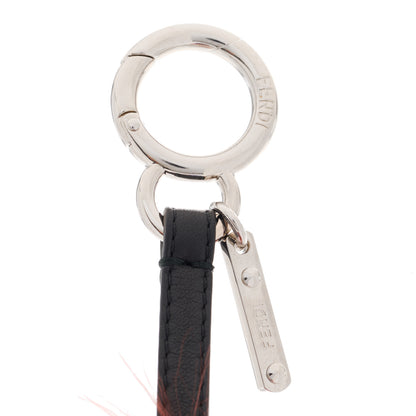 Fendi Mink Fox Fur Dad Wonders Bag Charm Peach Pink Rust 3 of 3