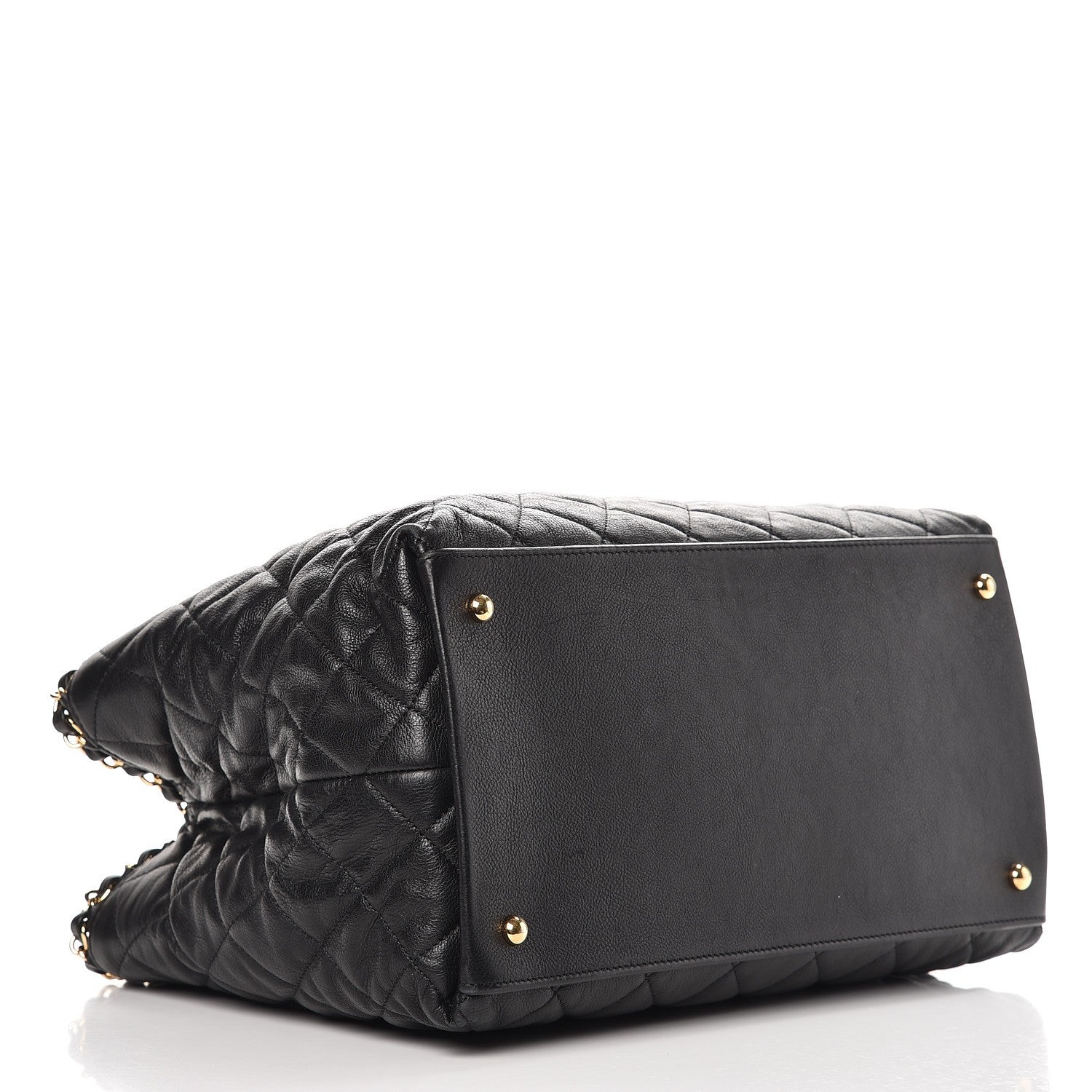 Chanel Calfskin Quilted Small Chain Me Tote Black 4 of 8