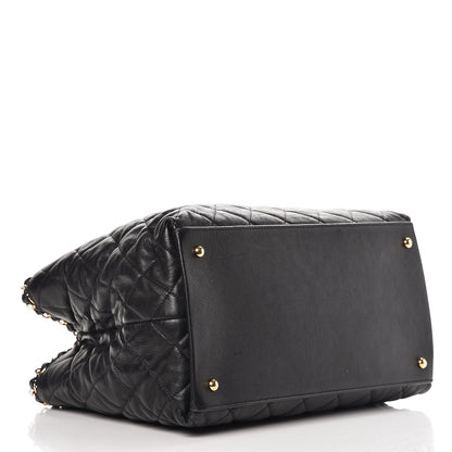 Chanel Calfskin Quilted Small Chain Me Tote Black 4 of 8