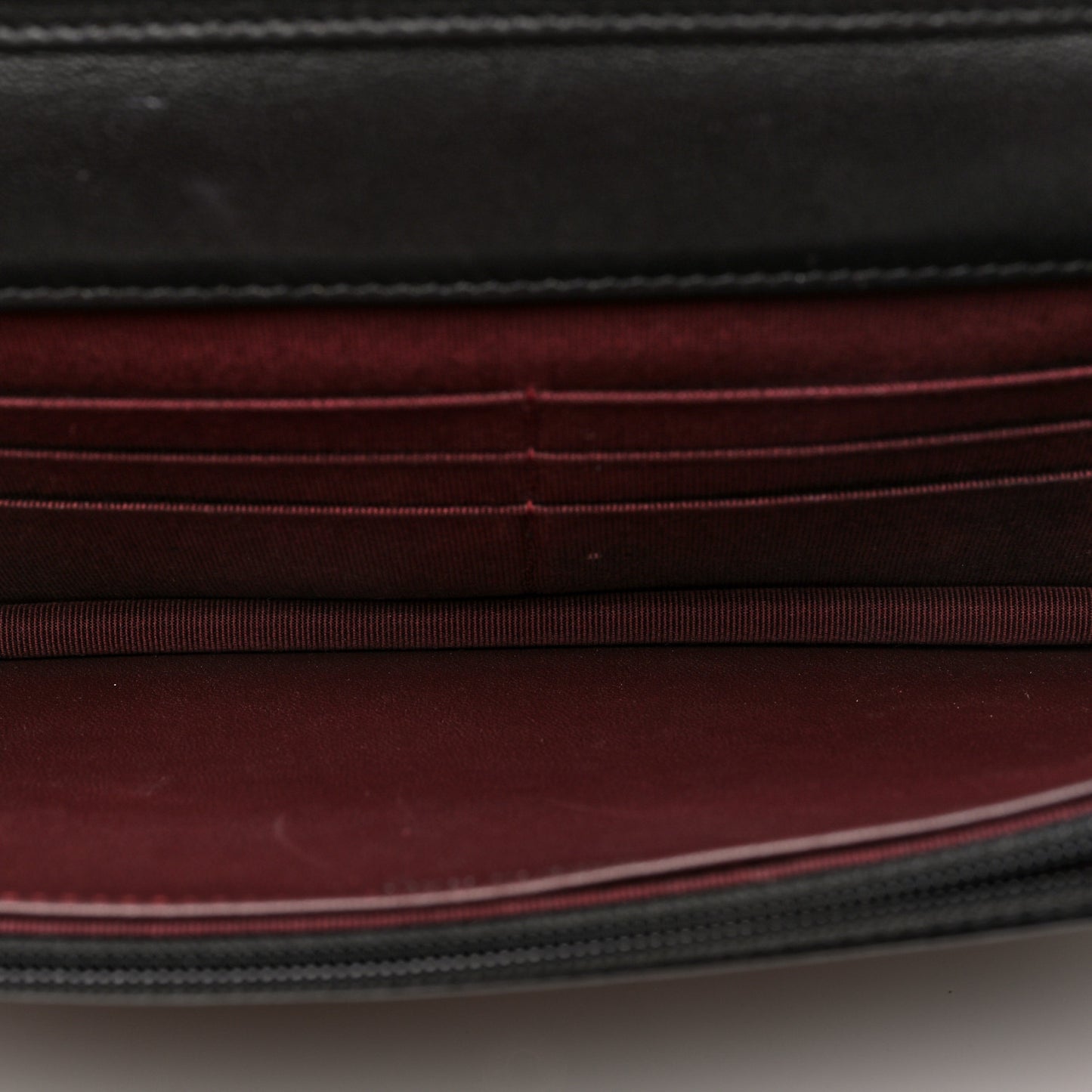 Lambskin Quilted Wallet On Chain WOC Black