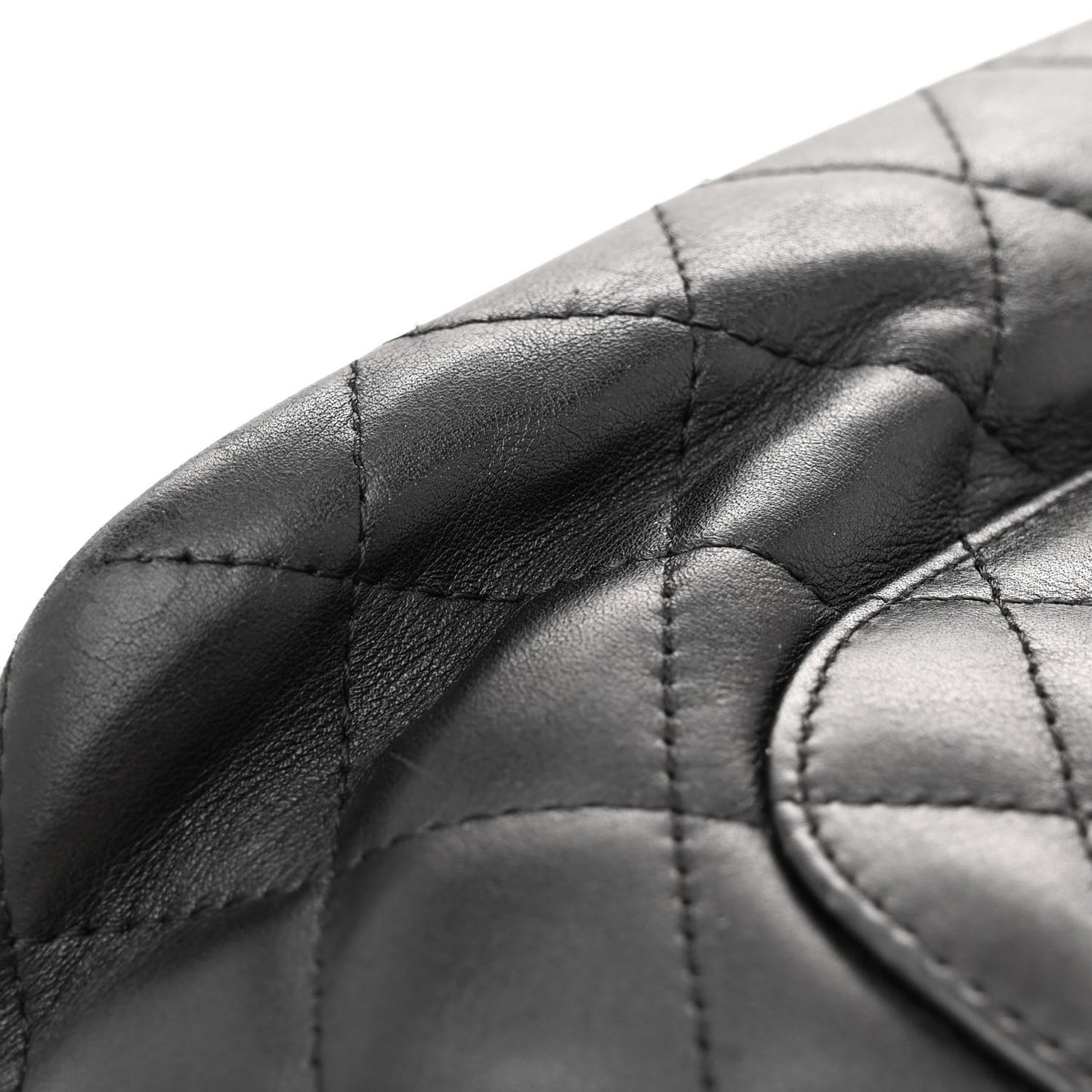 Calfskin Quilted Medium Cambon Tote Black White