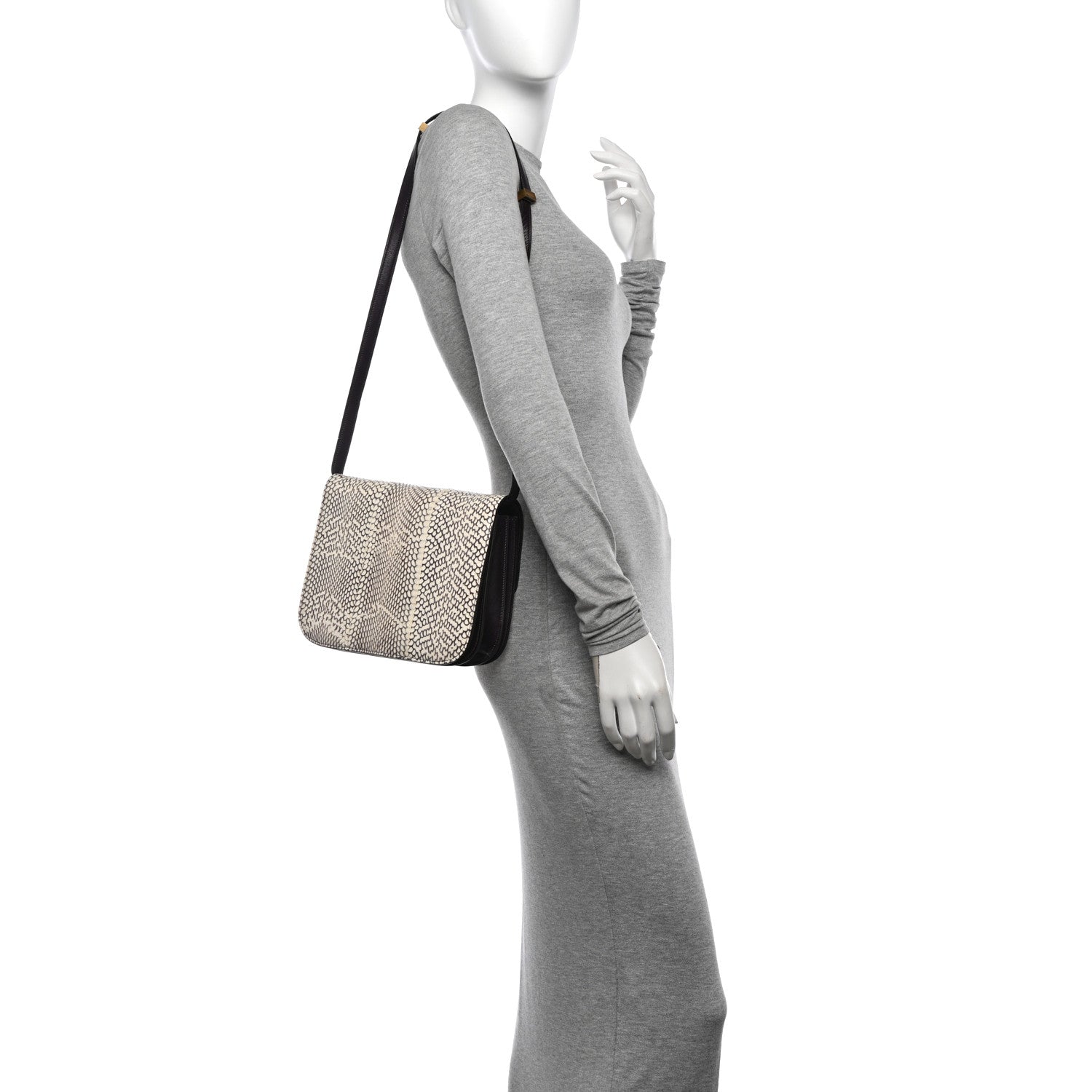 Celine Cobra Calfskin Medium Classic Box Flap Bag Natural 2 of 11