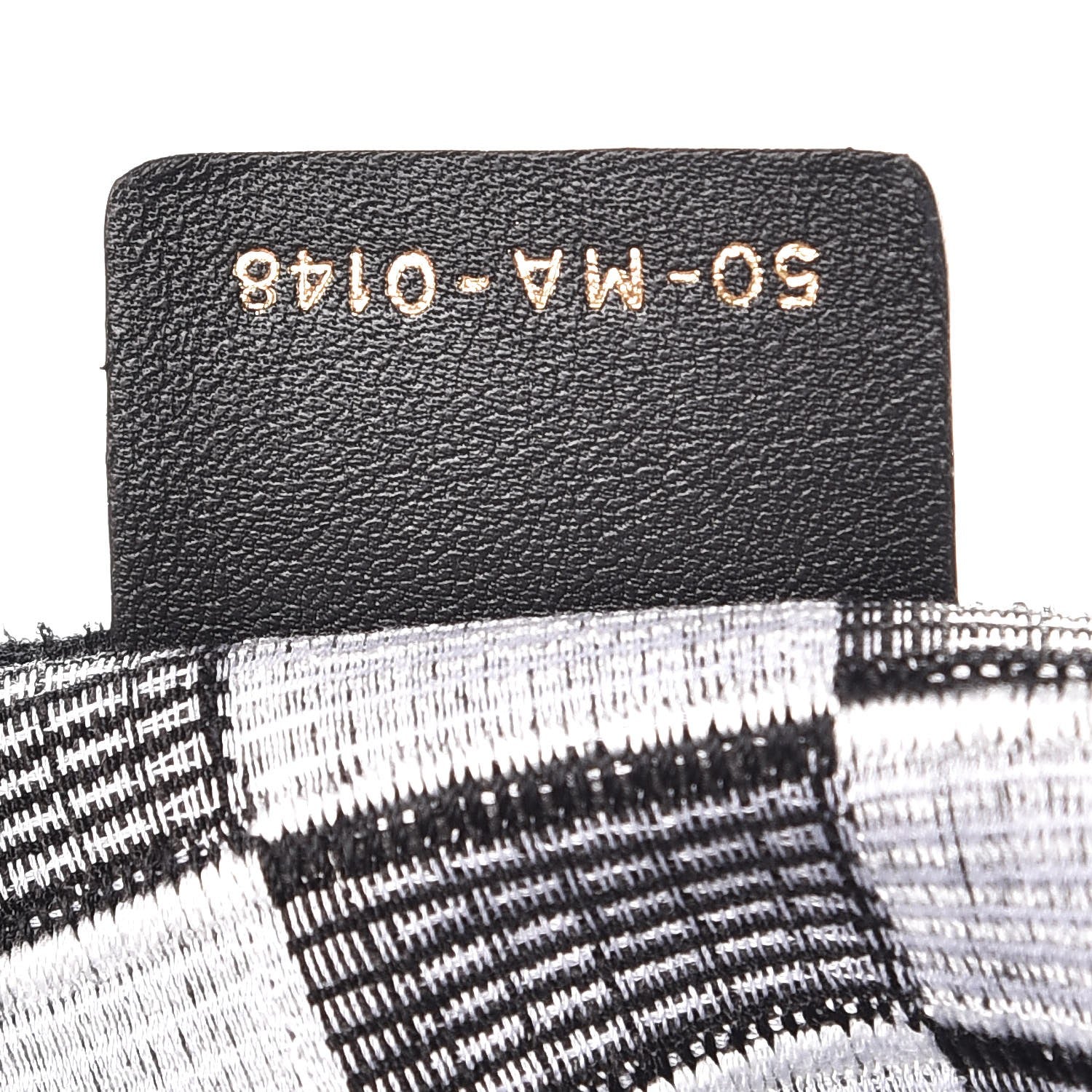 Christian Dior Canvas Embroidered Checkered Book Tote Black White 7 of 7
