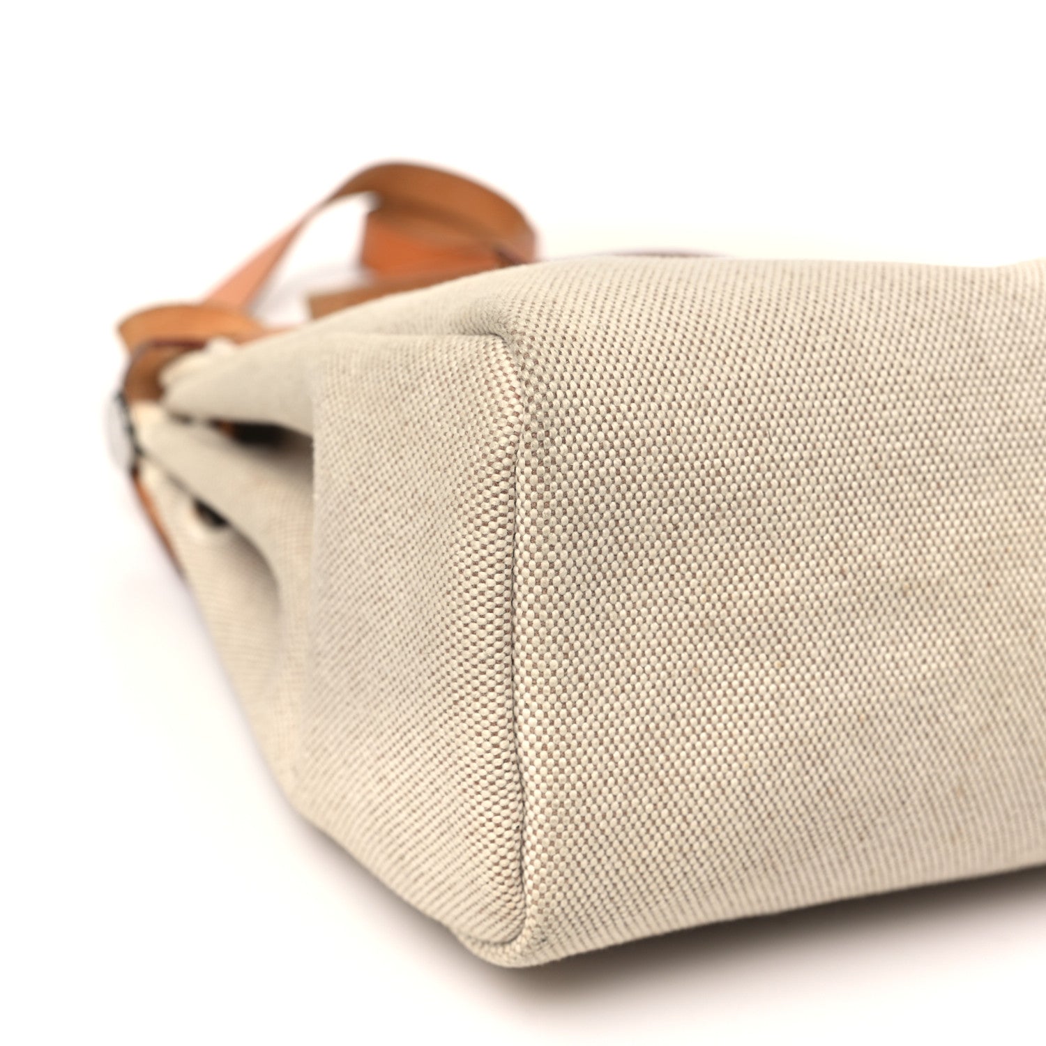 Hermes Toile Vache Calfskin Herbag PM 30 Black Natural 10 of 15