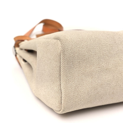 Hermes Toile Vache Calfskin Herbag PM 30 Black Natural 10 of 15
