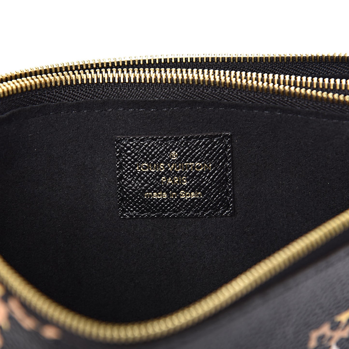 Monogram Giant Jungle Pochette Double Zip Black