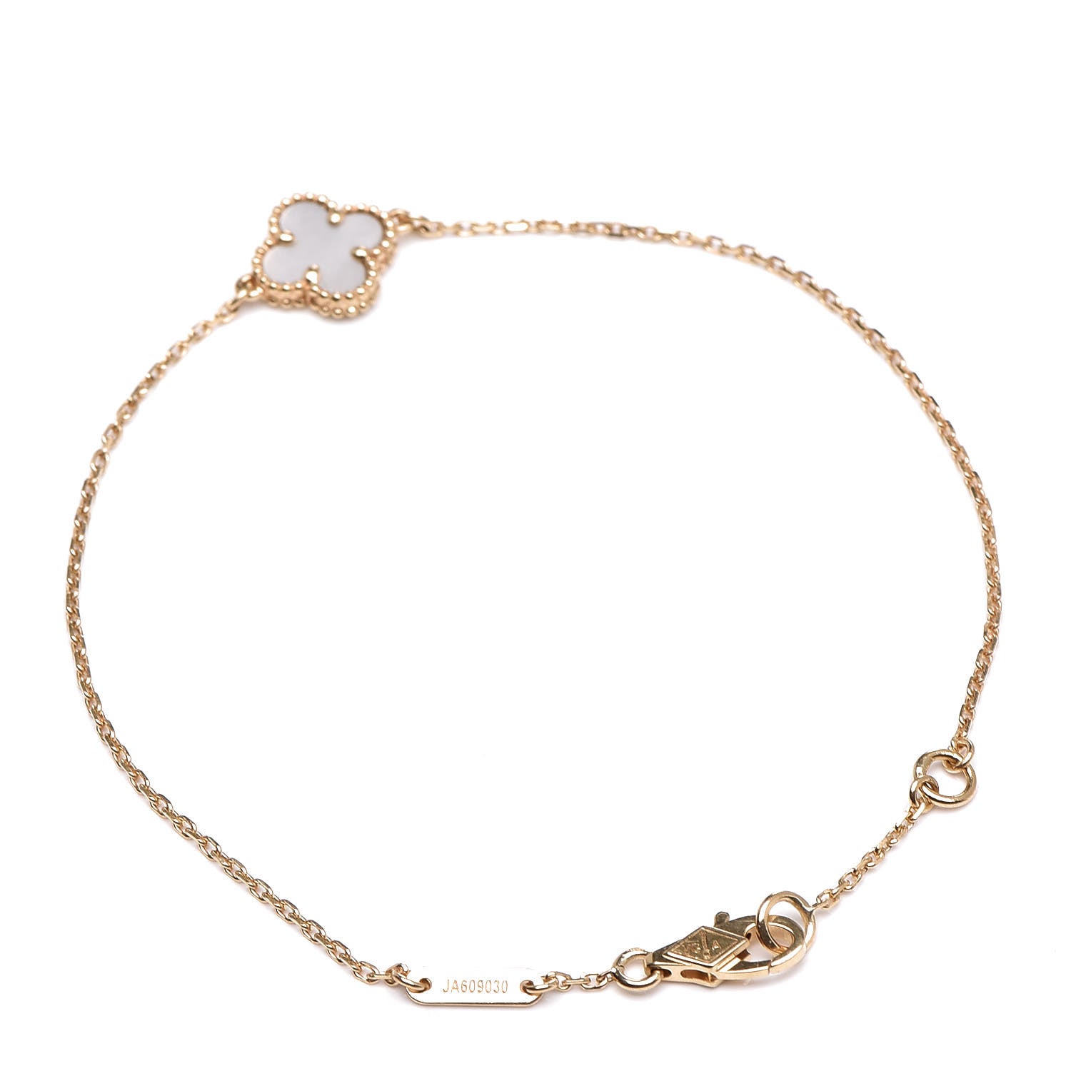 Van Cleef & Arpels 18K Yellow Gold Mother of Pearl Sweet Alhambra Bracelet 3 of 6