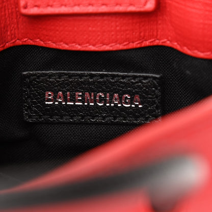 Balenciaga Squared Calfskin Logo Shopping Phone Holder Bag Red 6 of 9