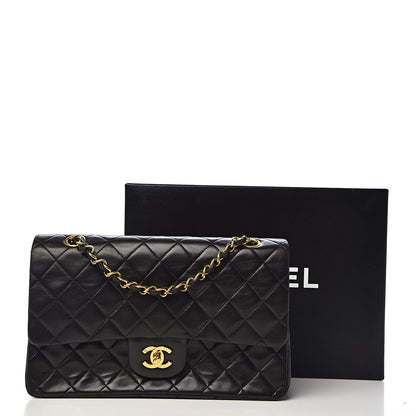 Chanel Lambskin Quilted Medium Double Flap Black 16 of 16
