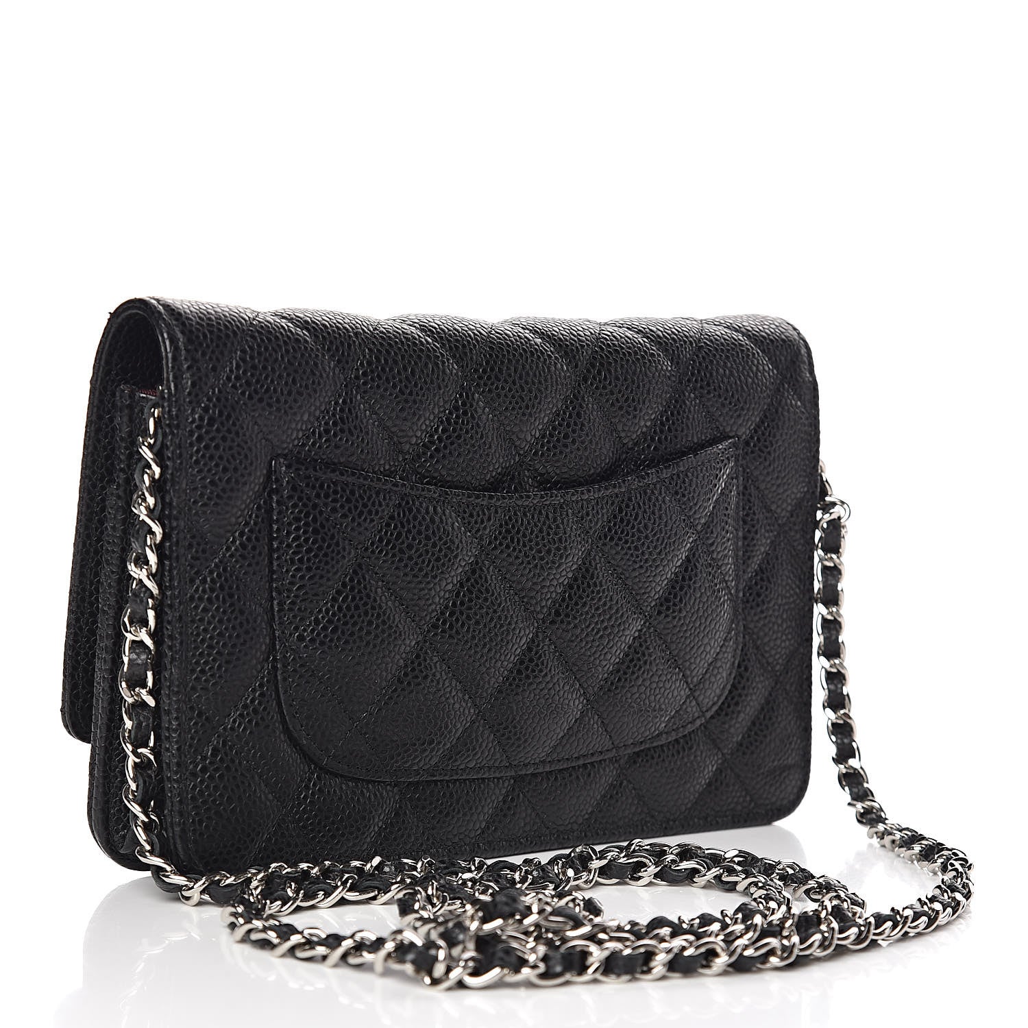 Chanel Caviar Quilted Wallet On Chain WOC Black 3 of 12