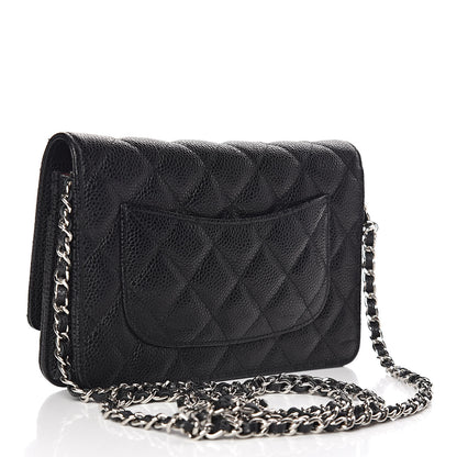 Chanel Caviar Quilted Wallet On Chain WOC Black 3 of 12