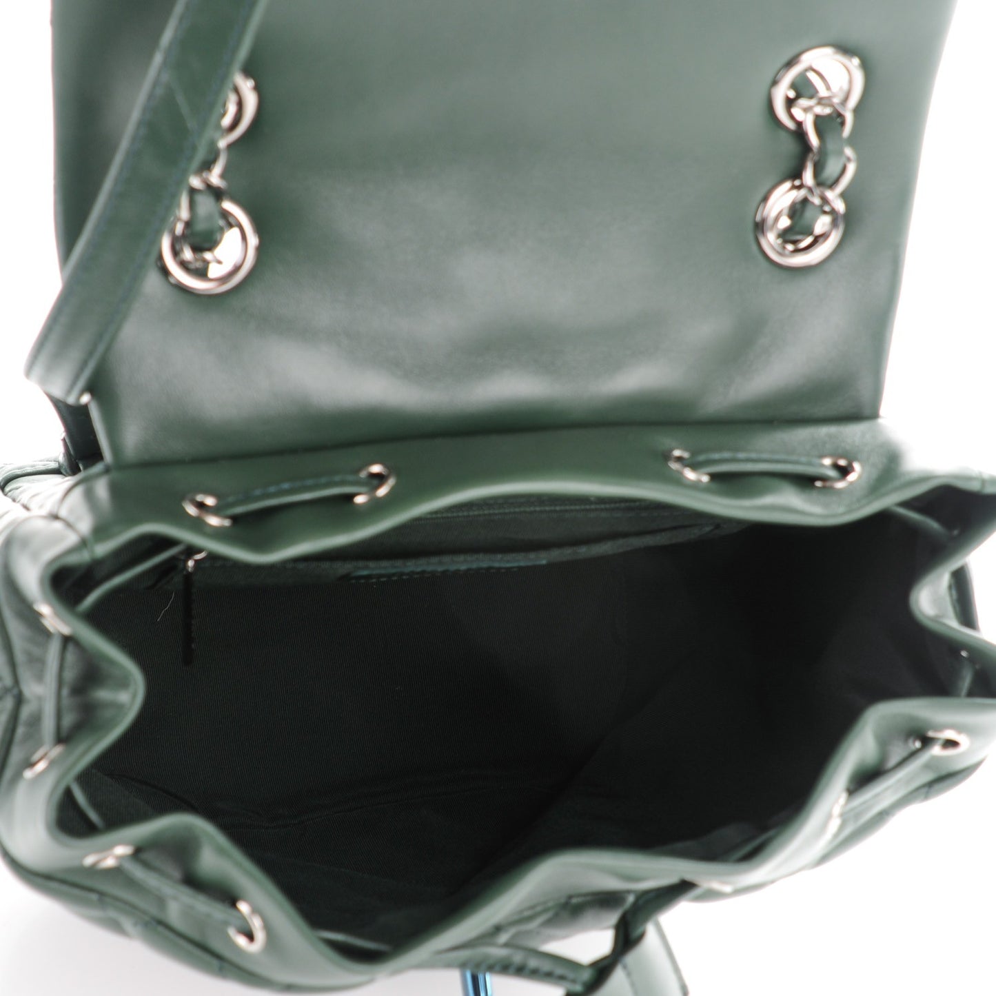 Lambskin Quilted Small Urban Spirit Backpack Dark Green