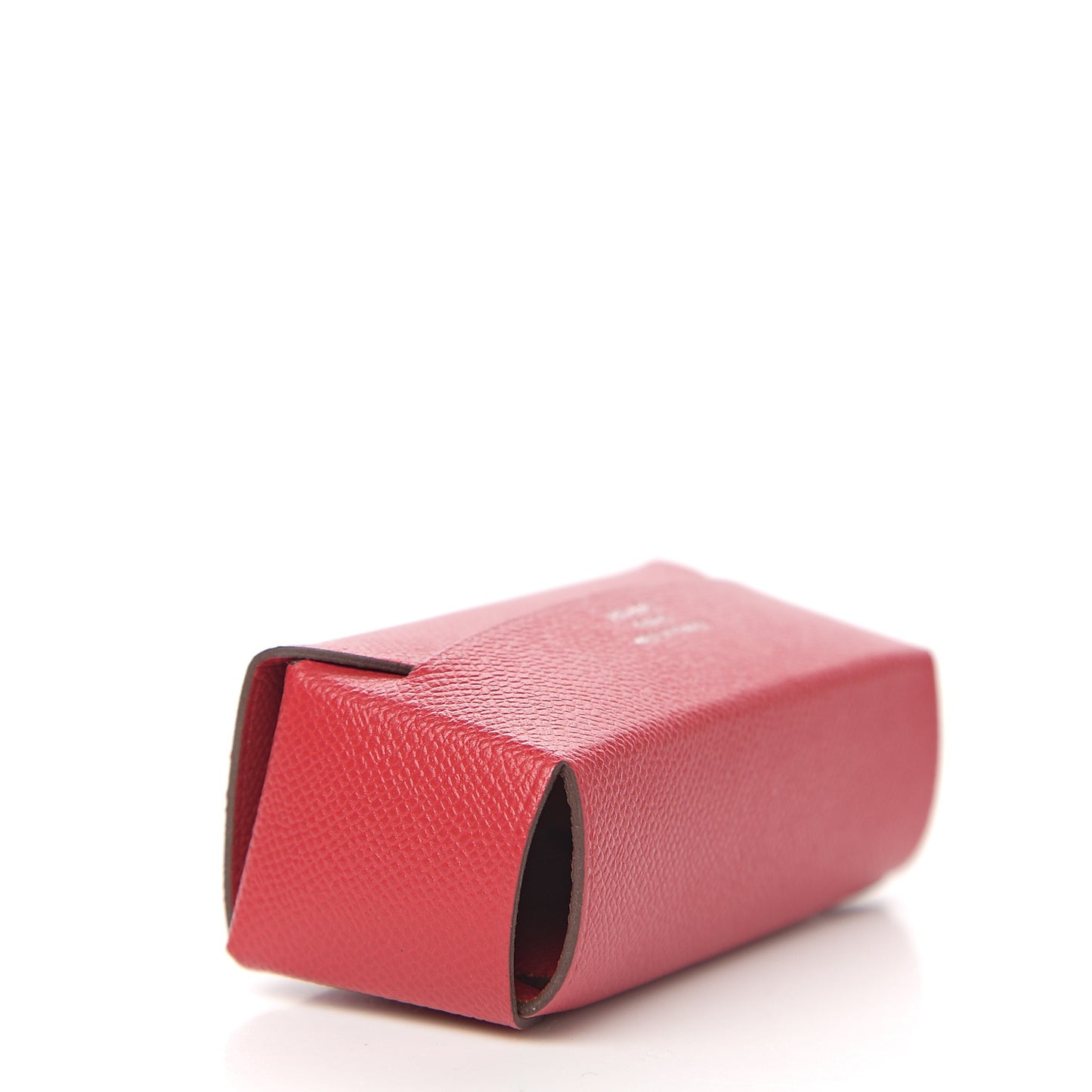 Grained Madame Calfskin Lipstick Case with Mirror Rouge Piment