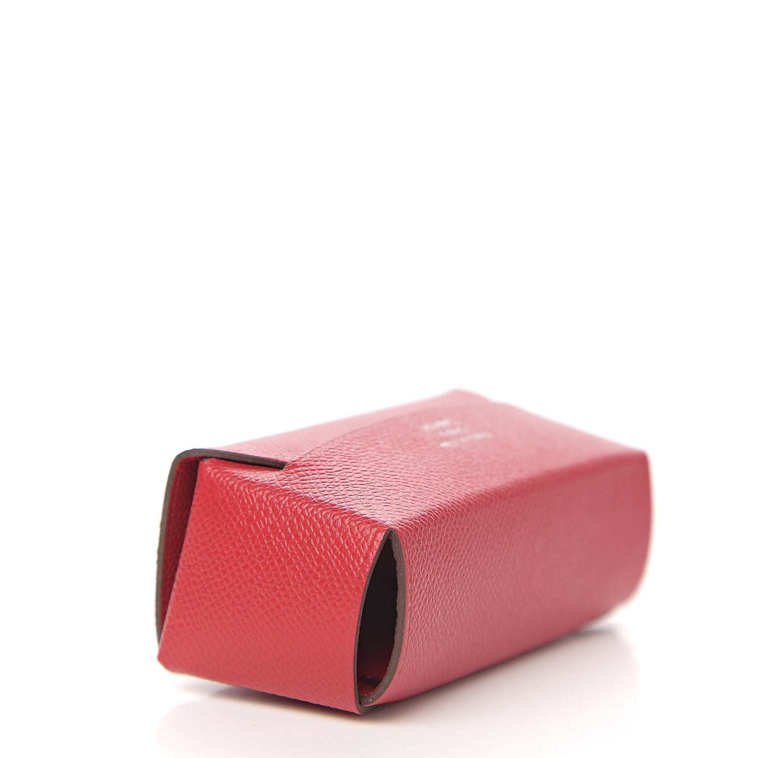 Hermes Grained Madame Calfskin Lipstick Case with Mirror Rouge Piment 4 of 8