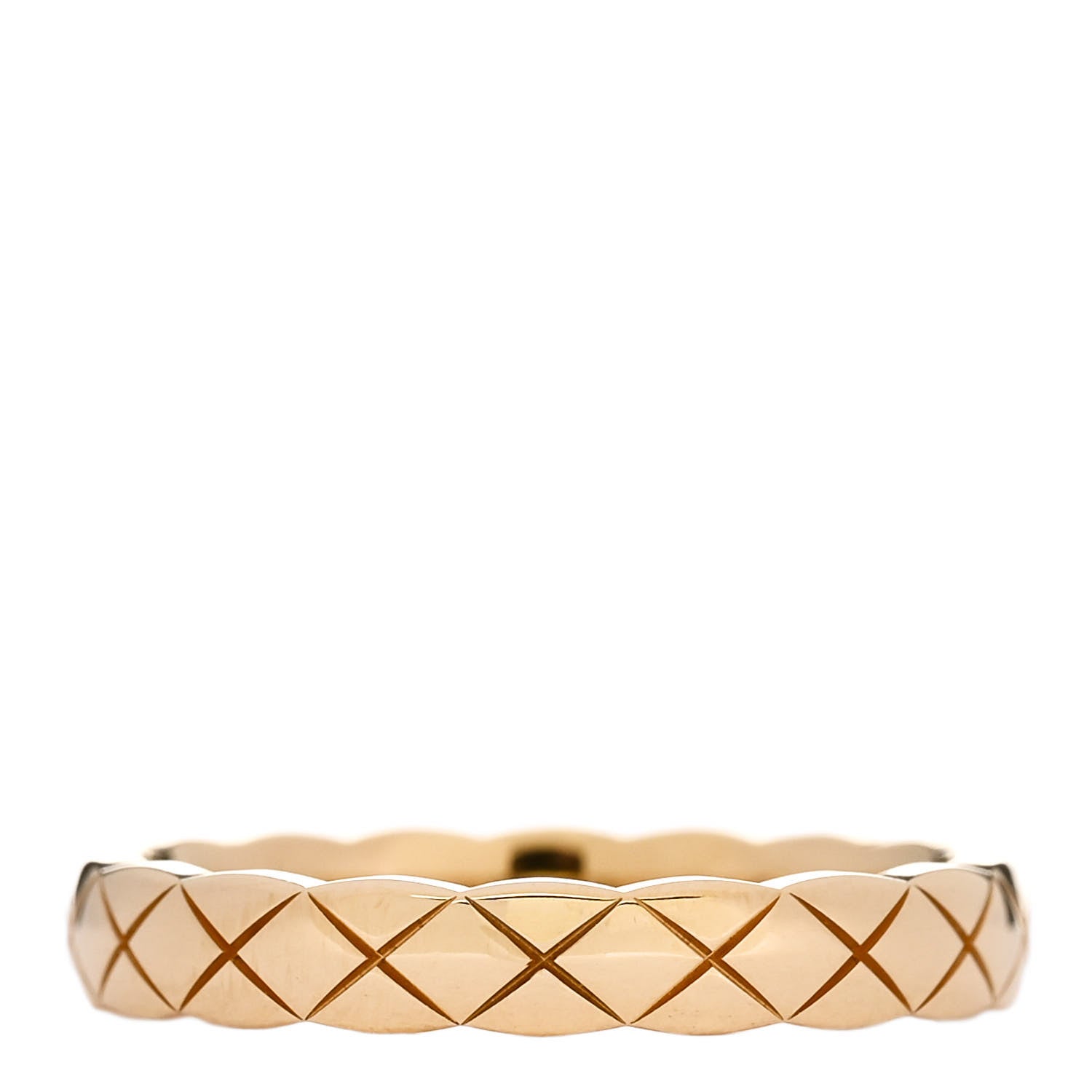 Chanel 18K Yellow Gold Mini Coco Crush Ring 53 6.25 1 of 5