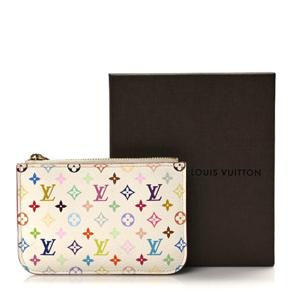 Louis Vuitton Monogram Multicolor Key Pouch White Litchi 7 of 7