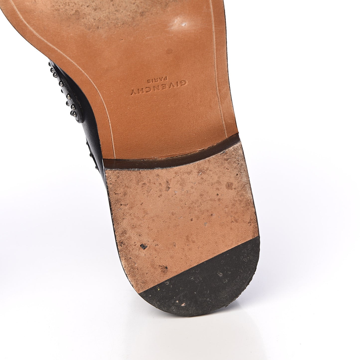 Calfskin Studded Prue Buckle Bootie 38 Black