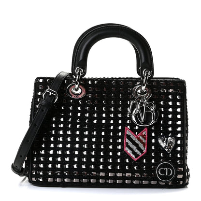 Christian Dior Metallic Tweed Small Diorissimo Black Silver 1 of 11