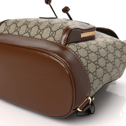 Gucci GG Supreme Monogram Azalea Calfskin Retro Interlocking G Buckle Backpack Beige Ebony Brown Sugar 10 of 10