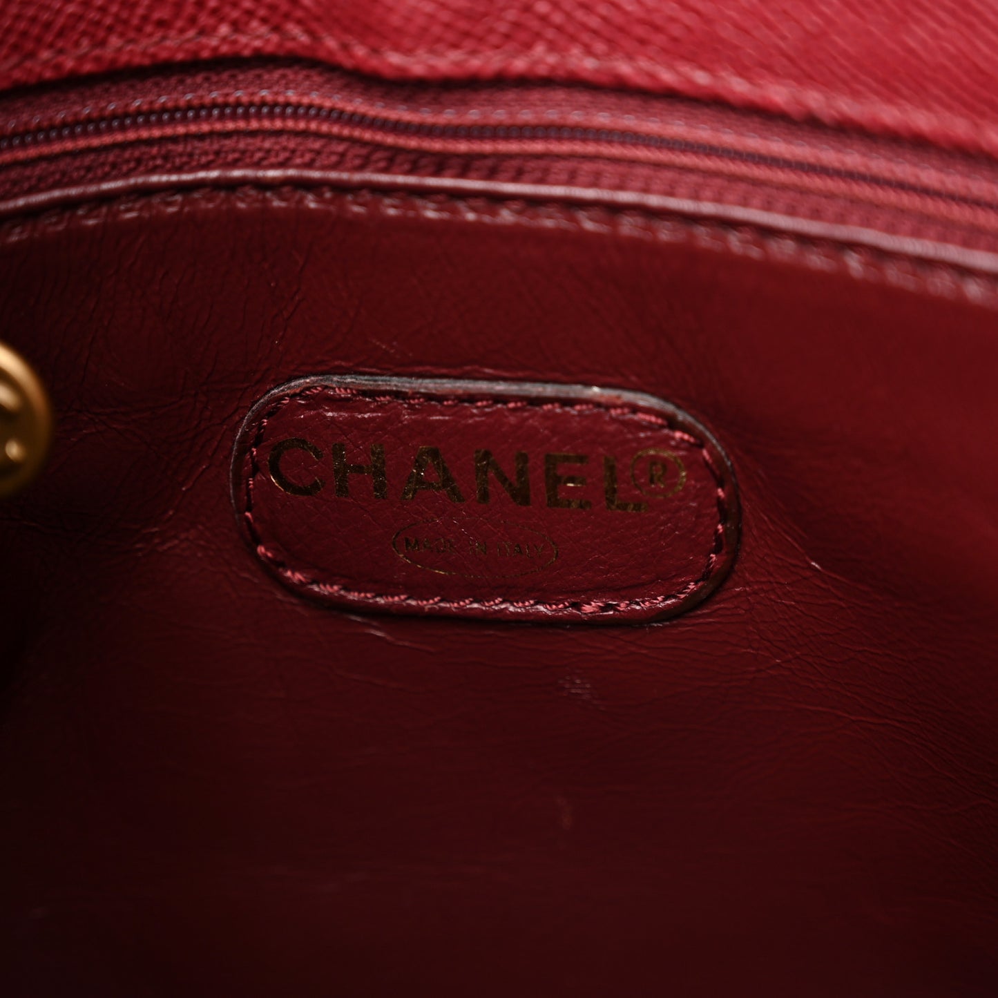 Caviar Shoulder Bag Burgundy