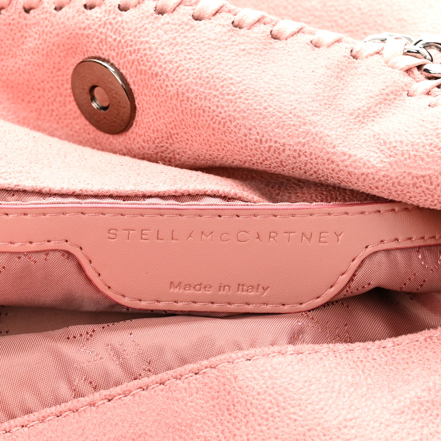 Stella McCartney Shaggy Deer Mini Falabella Fold Over Tote Pink