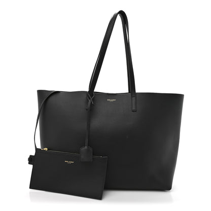 Saint Laurent Calfskin Large Shopping Tote Black 3 of 12