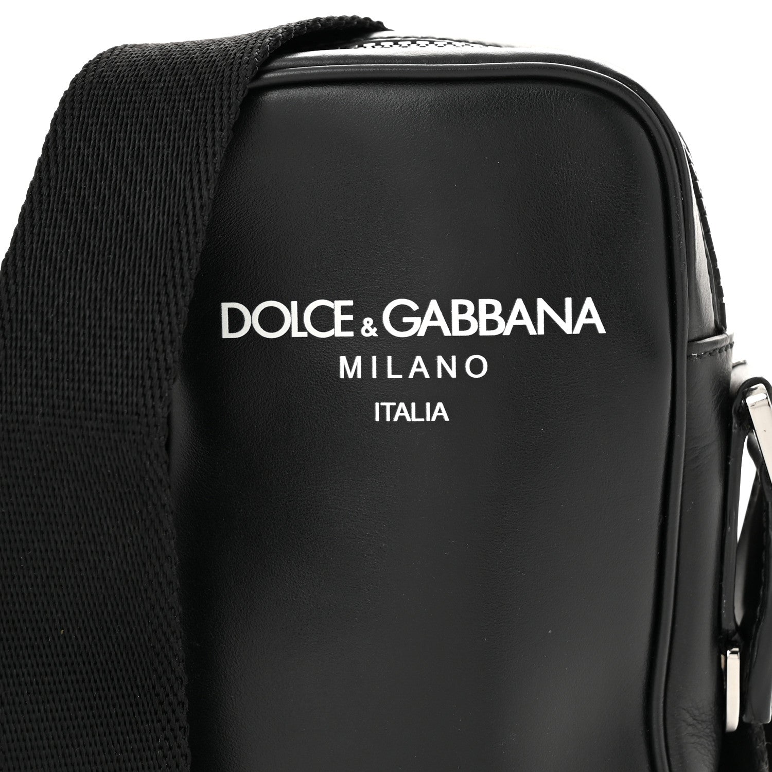 Dolce & Gabbana Calfskin Logo Crossbody Bag Black 7 of 9