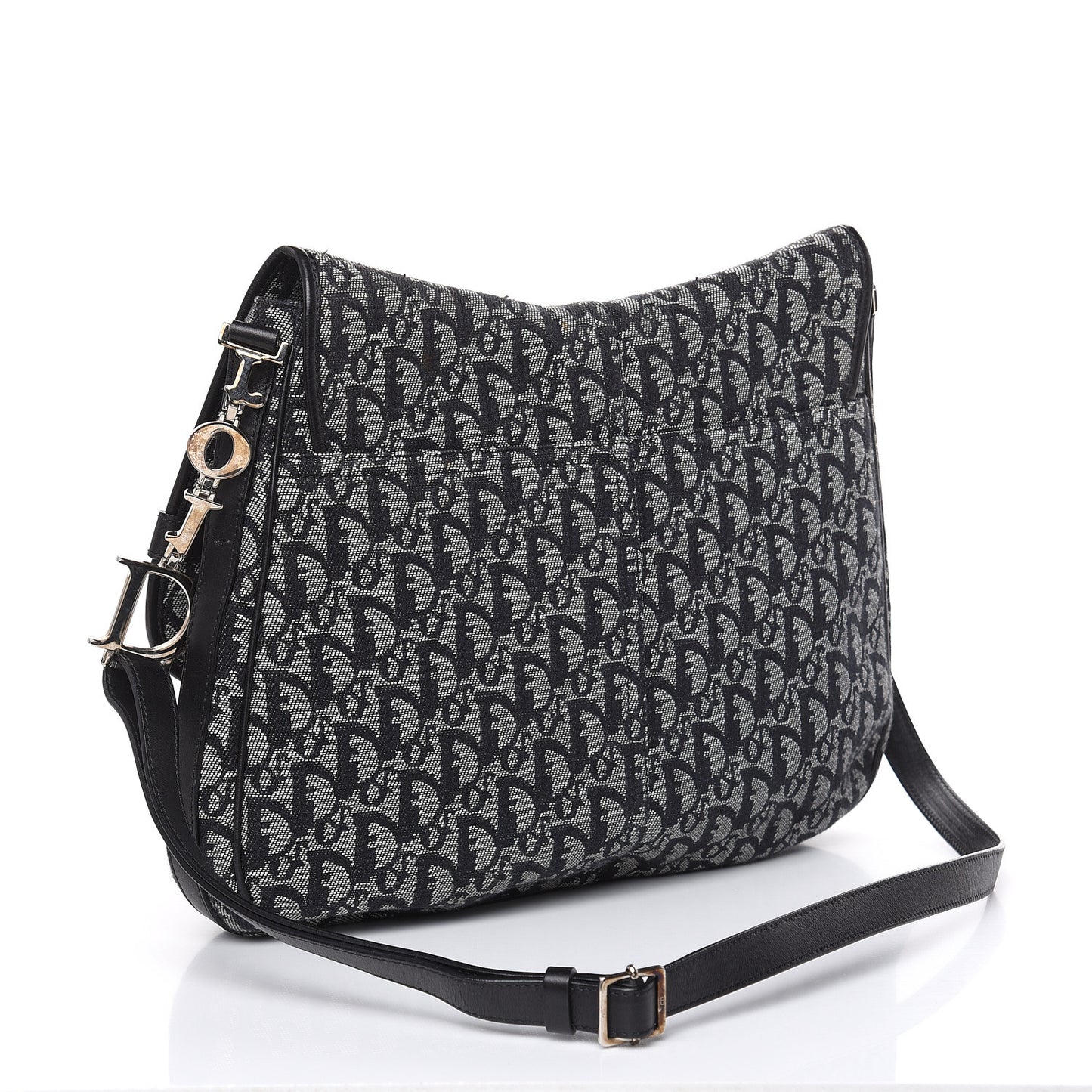 Monogram Flap Messenger Navy Blue