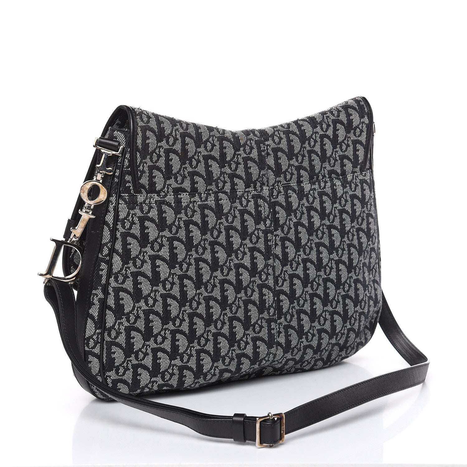 Christian Dior Monogram Flap Messenger Navy Blue 4 of 12