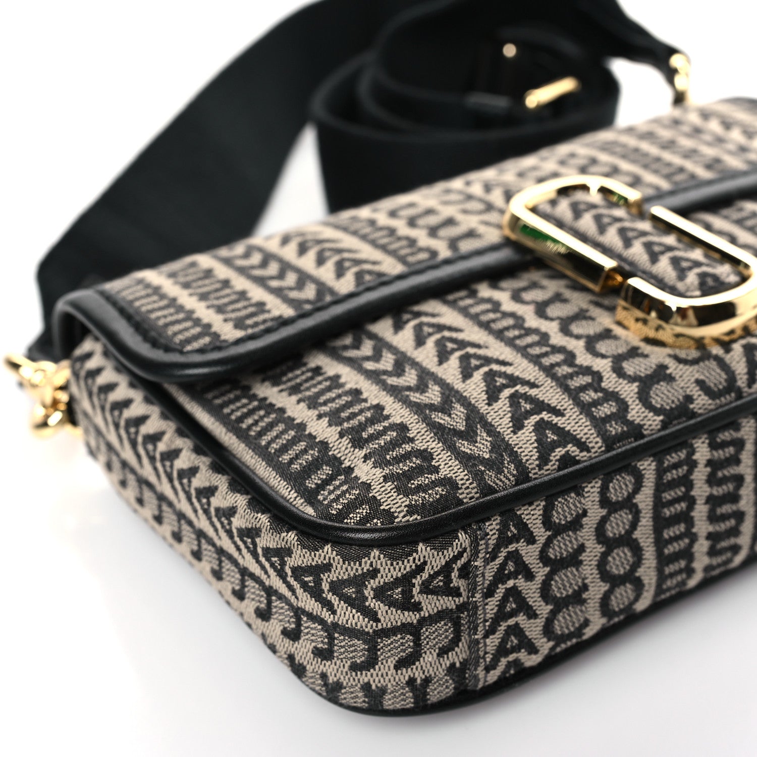 Marc Jacobs Cotton Jacquard The Monogram J Marc Shoulder Bag Beige Multi 8 of 9