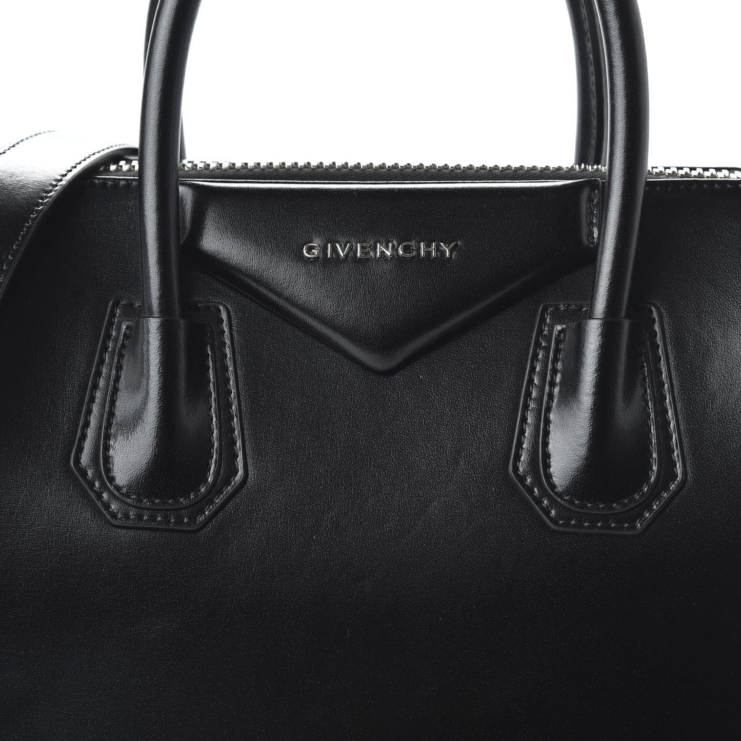 Shiny Lord Calfskin Small Antigona Black