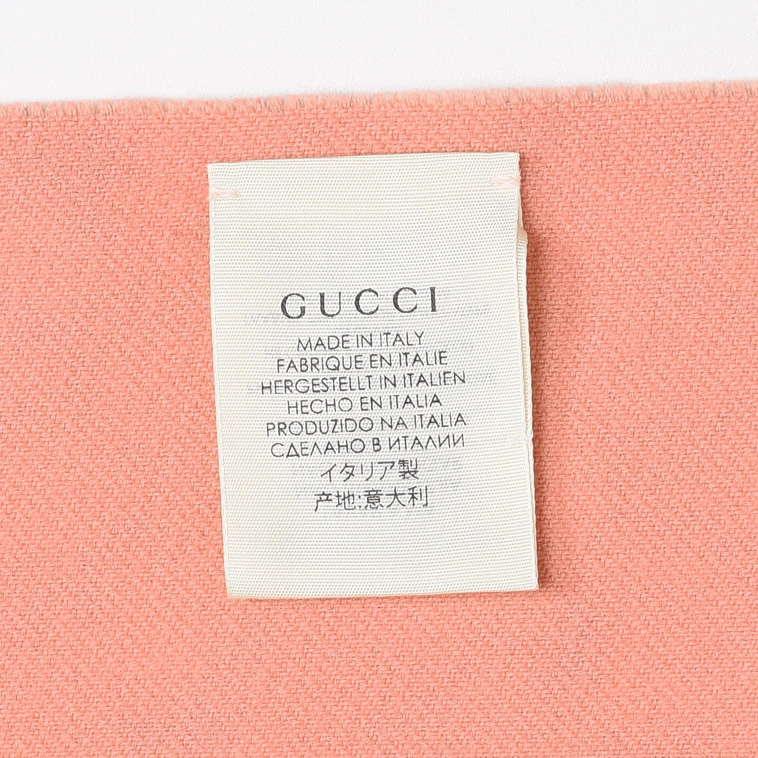 Gucci Wool Childrens GG Monogram Rosebud Scarf Pink 4 of 5