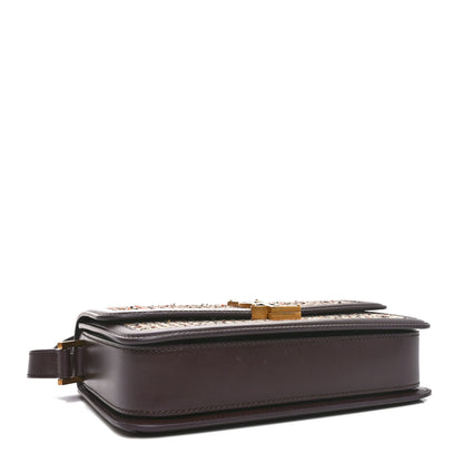 Saint Laurent Tweed Houndstooth Medium Solferino Satchel Umber 4 of 9