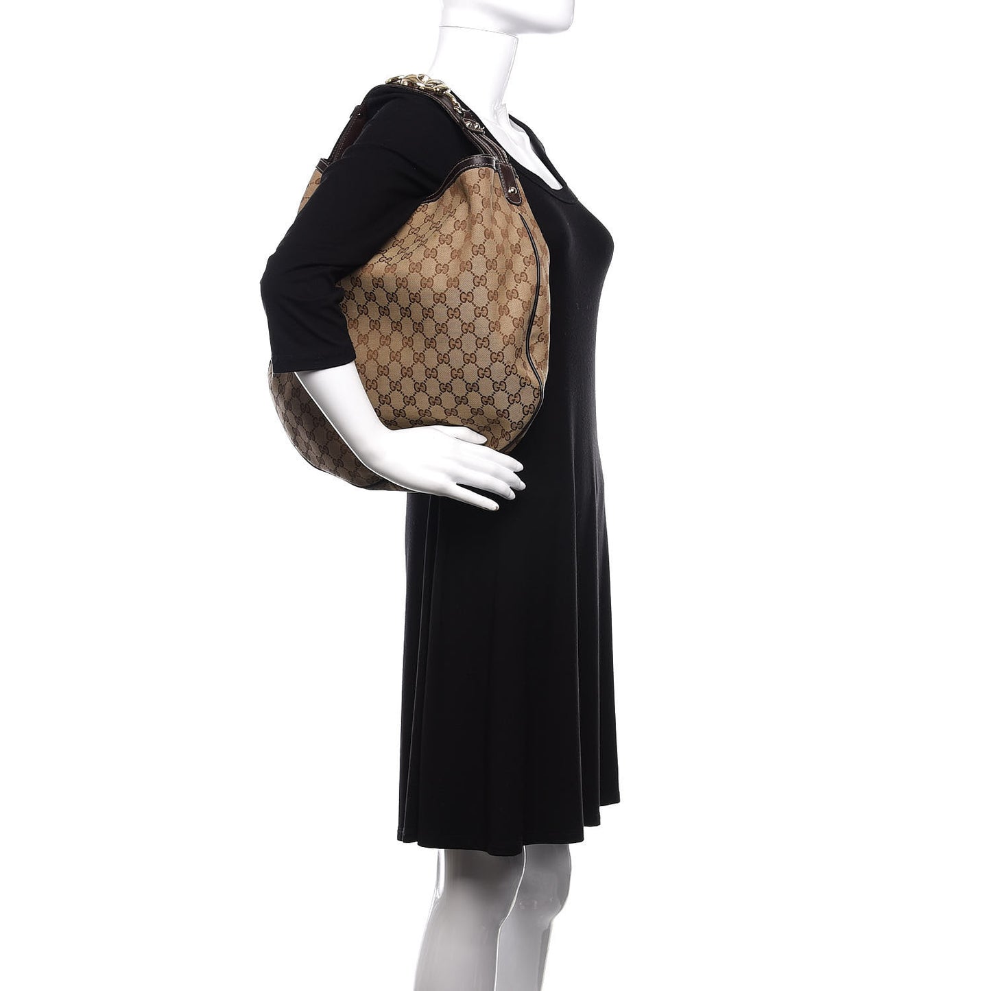 Monogram Large Wave Hobo Dark Brown