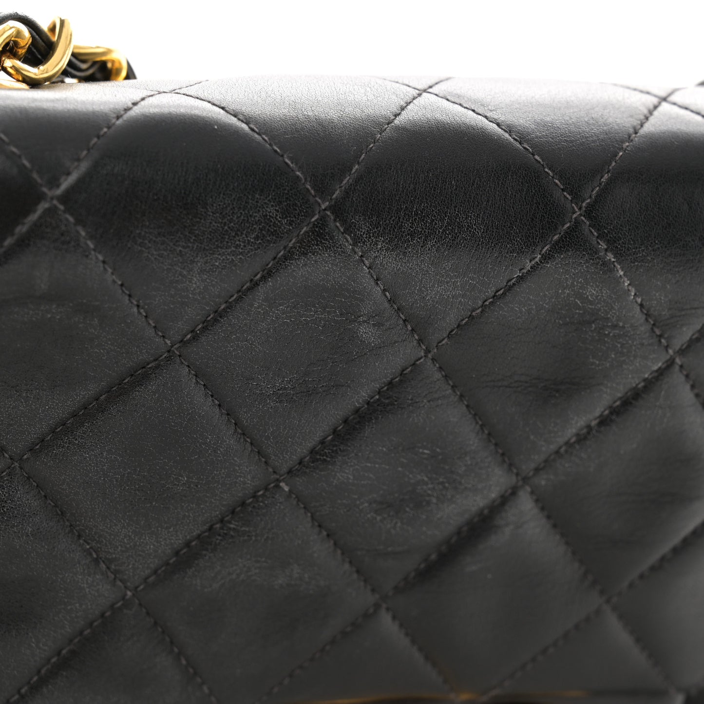 Lambskin Quilted XL Jumbo Single Flap Black