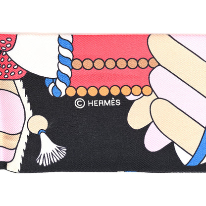 Hermes Silk La Patisserie Francaise Charms Twilly Charms Black White Bleu 3 of 5