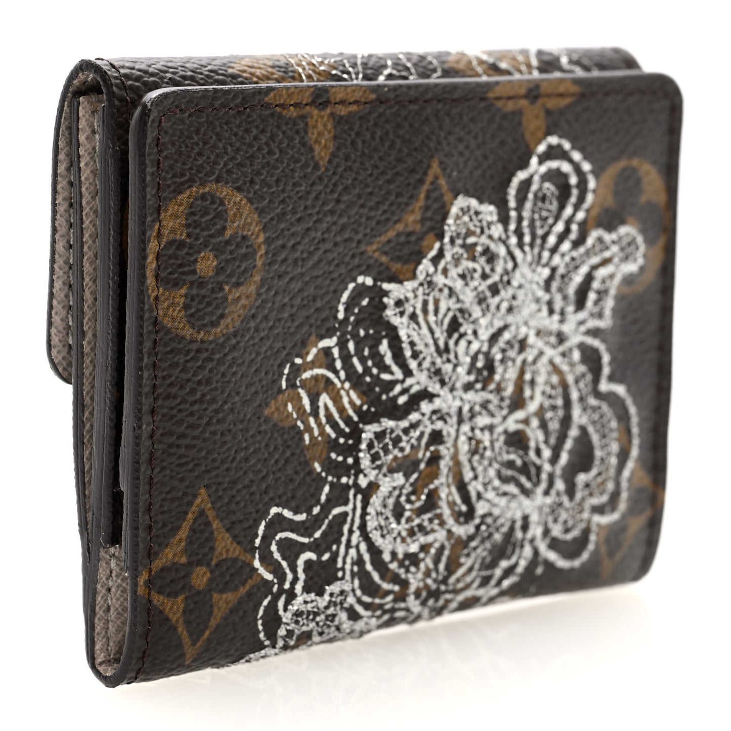 Monogram Dentelle Elise Wallet Silver