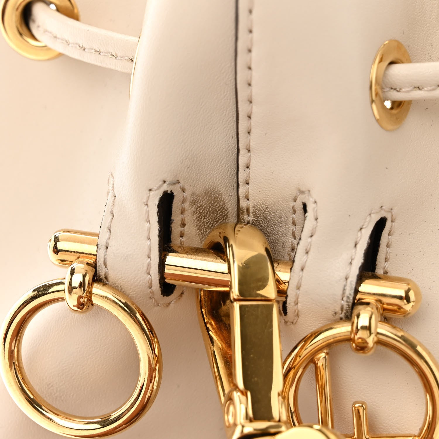 Fendi Vitello Cruise F is Fendi Mini Mon Tresor Bucket Bag Optical White 11 of 14