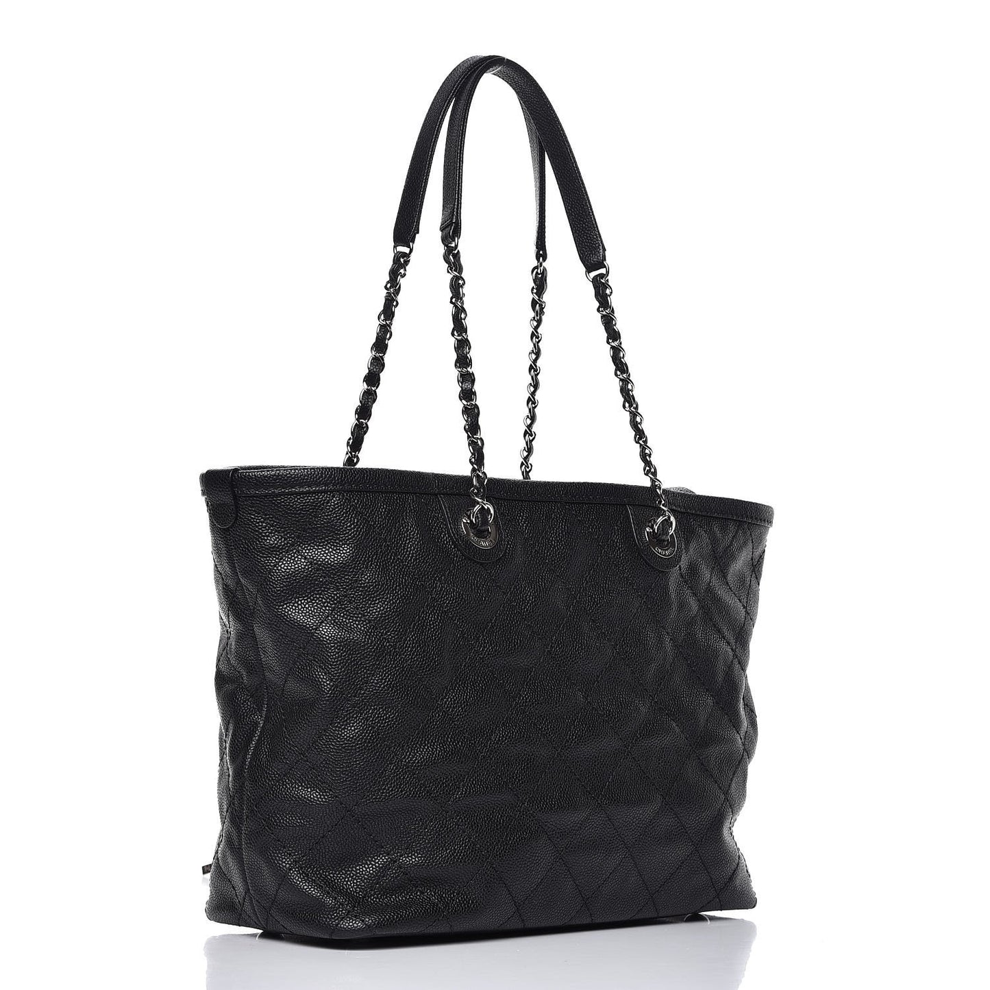 Grained Calfskin Daily Tote Black