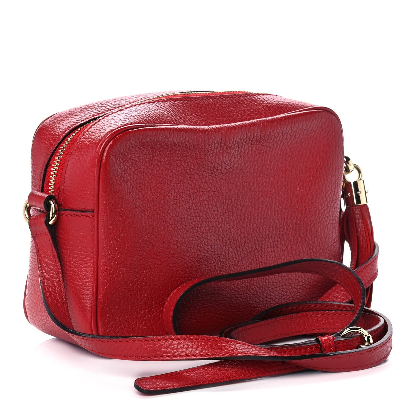 Pebbled Calfskin Small Soho Disco Bag Tabasco Red