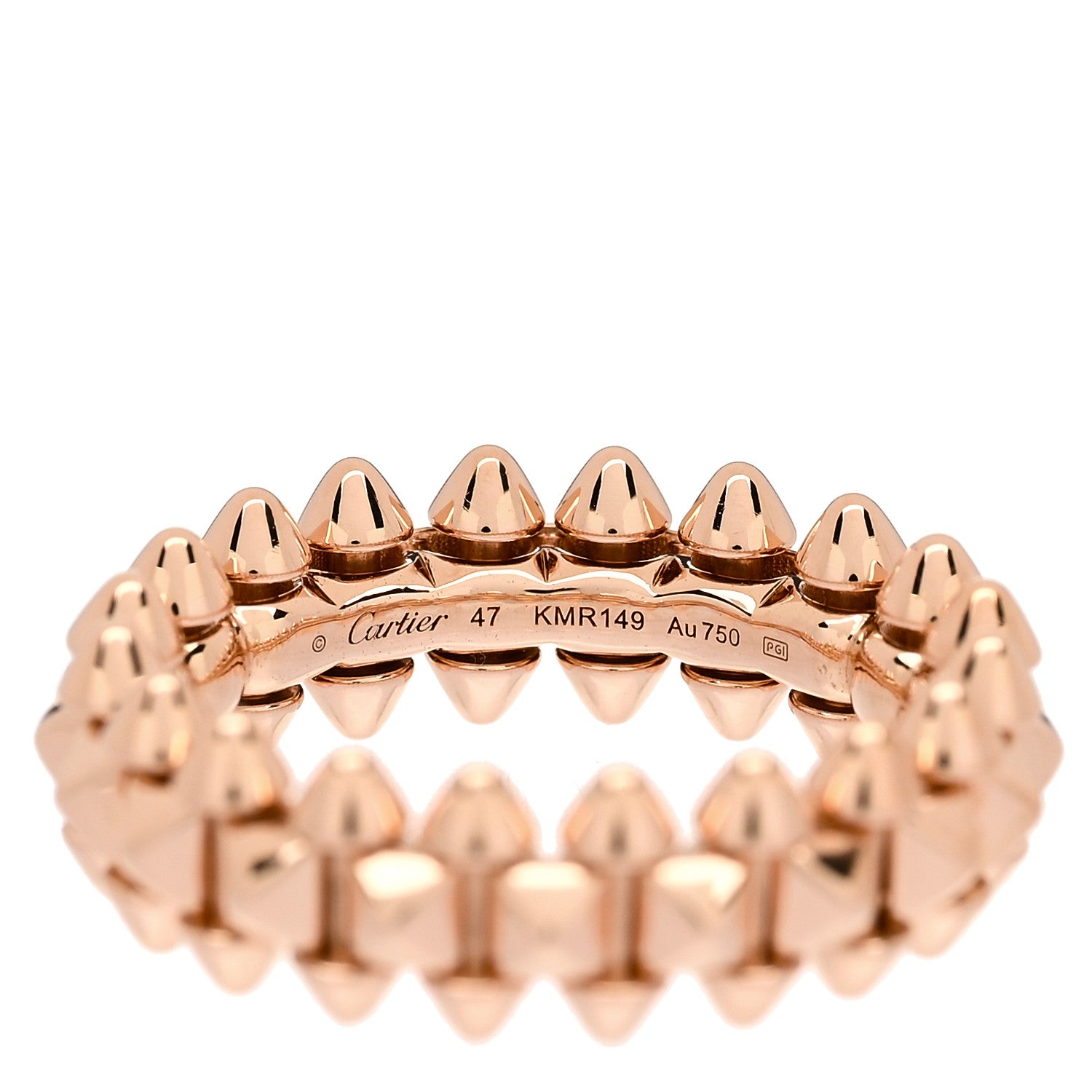 Cartier 18K Pink Gold SM Clash De Cartier Ring 47 4 4 of 5