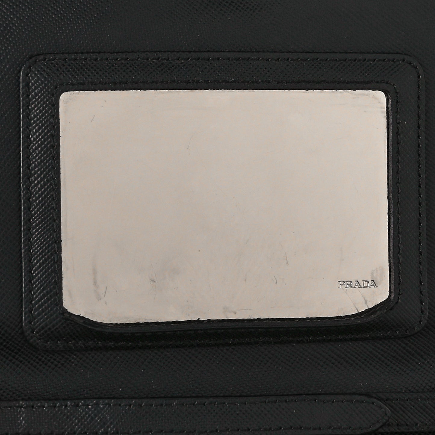 Saffiano Metal Flap Wallet With Strap Black