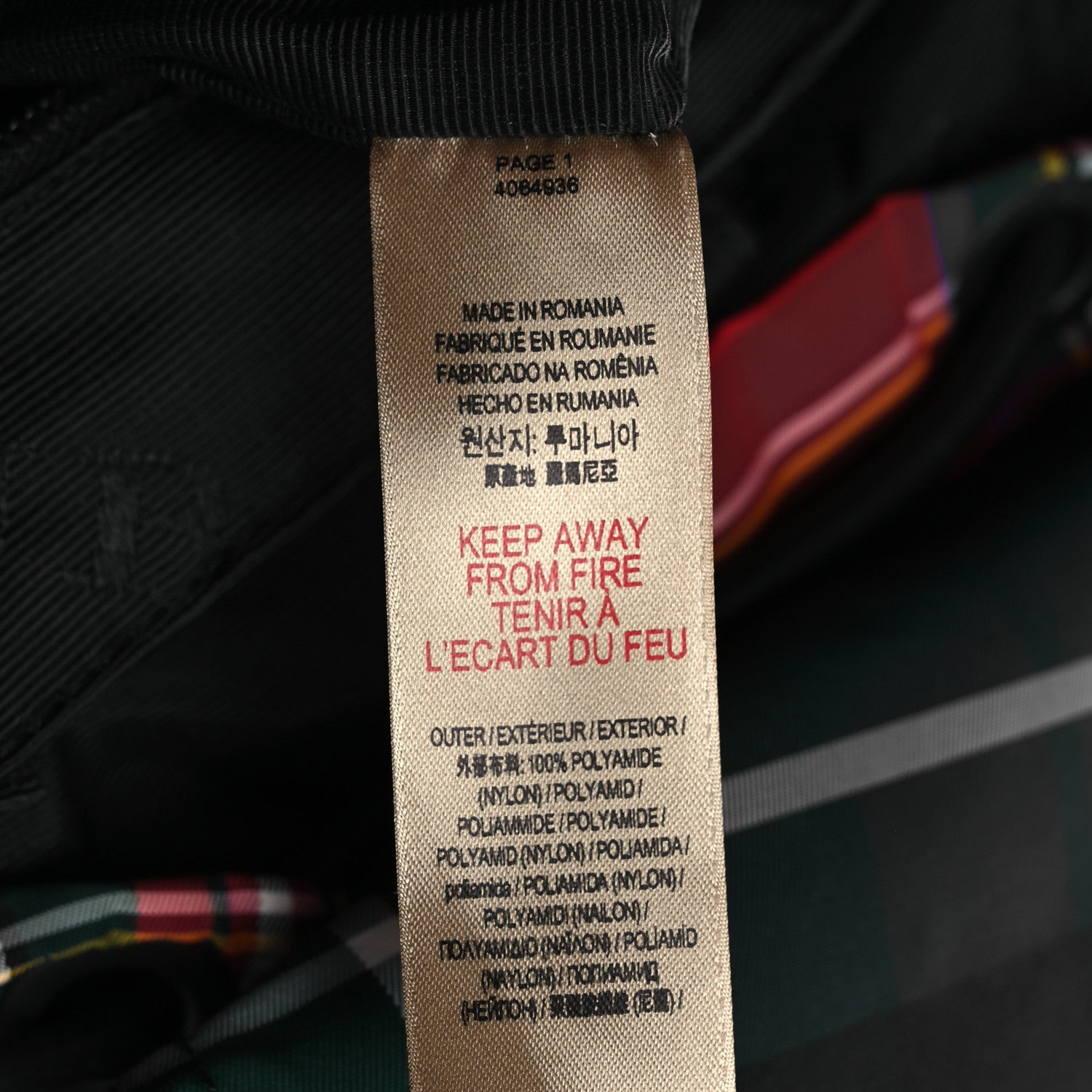 Burberry Nylon Tartan Large Rucksack Backpack 7 of 17