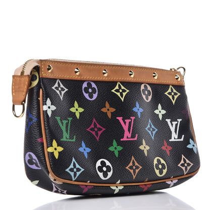 Louis Vuitton Monogram Multicolor Pochette Accessories Black 3 of 10