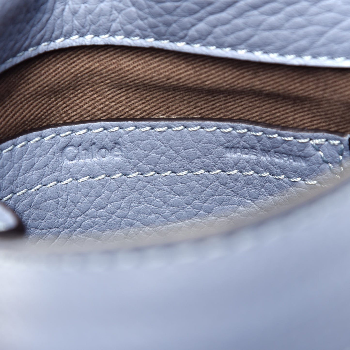 Calfskin Mini Marcie Round Crossbody Bag Washed Blue