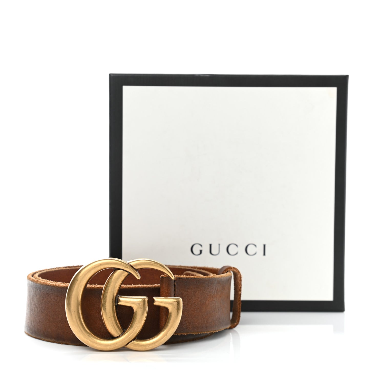 Faded Calfskin Double G 40mm Belt 80 32 Cuir