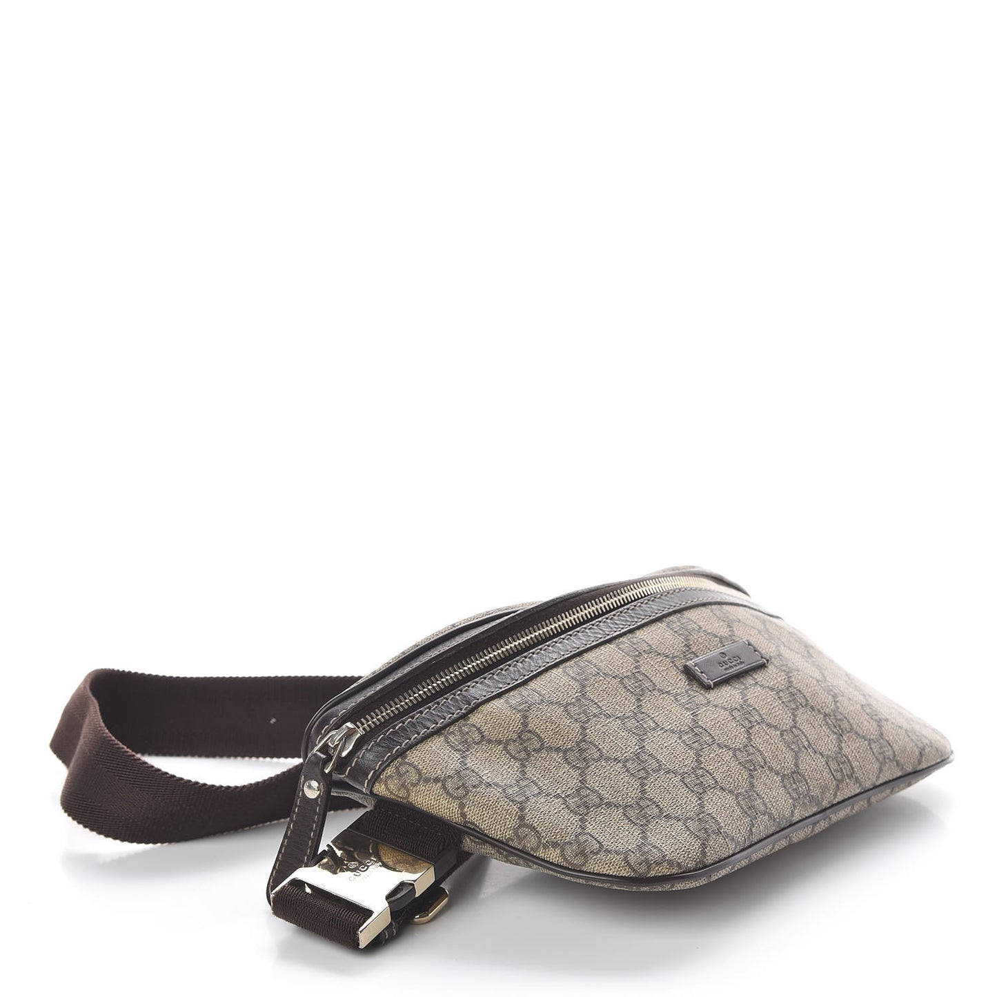 GG Supreme Monogram Belt Bag Dark Brown