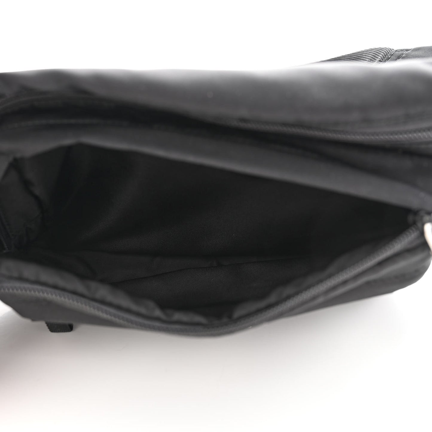 Tessuto Nylon Double Pocket Belt Bag Black