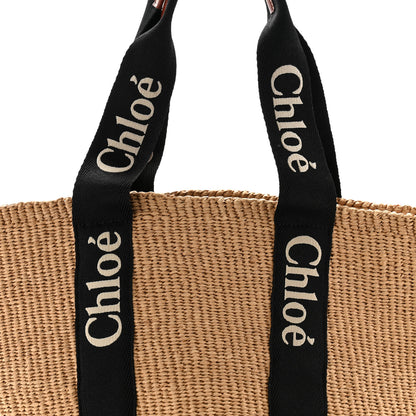 Chloe X MIFUKO Raffia Large Woody Basket Bag Black 7 of 10